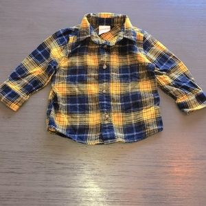 EUC Jumping Beans Flannel Shirt 12M